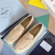 Prada Leather Loafers Light Brown - 3