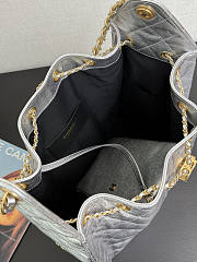 Chanel Medium 25C Hobo Bag Silver Caviar Gold 40x30x15cm - 3
