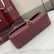 Gucci Small Crossbody Bag Hook Closure Red 23.5x12.5x6.5cm - 5