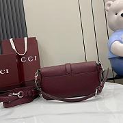 Gucci Small Crossbody Bag Hook Closure Red 23.5x12.5x6.5cm - 4