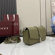 Gucci Small Crossbody Bag Hook Closure Green 23.5x12.5x6.5cm - 6