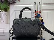 Louis Vuitton LV Speedy 20 Trunk Bag Black 20.5x13.5x11cm - 4