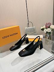 Louis Vuitton LV Swing Slingback Black High Heels 5.5cm - 5
