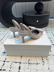 Manolo Blahnik Val 70 Suede Slingback Pumps Grey - 3
