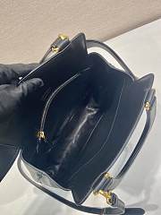 Prada Carey Medium Leather Tote Bag Black 31x28x5cm - 6