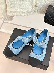 Chanel Ballerina Denim Blue Flat  - 5
