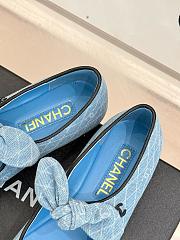 Chanel Ballerina Denim Blue Flat  - 2