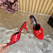 Versace Opera Bow Patent Mules Red 85 mm - 3