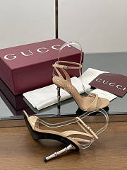 Gucci Women's Slingback Sandal Beige Heel 10cm - 5