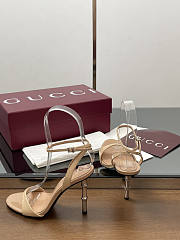 Gucci Women's Slingback Sandal Beige Heel 10cm - 4