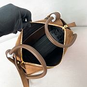 Prada Leather Handbag Brown Suede Bag 25x18x10cm - 6
