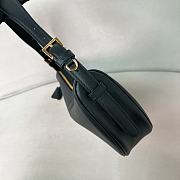 Prada Demi-lune Large Leather Shoulder Bag Black 42x19.5x8.5cm - 6
