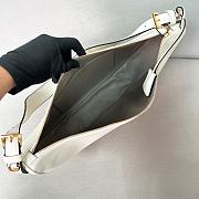Prada Demi-lune Large Leather Shoulder Bag White 42x19.5x8.5cm - 2