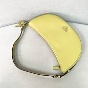 Prada Demi-lune Large Leather Shoulder Bag Green 42x19.5x8.5cm - 6