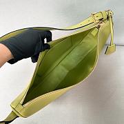Prada Demi-lune Large Leather Shoulder Bag Green 42x19.5x8.5cm - 5