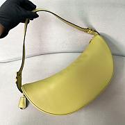 Prada Demi-lune Large Leather Shoulder Bag Green 42x19.5x8.5cm - 4