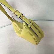 Prada Demi-lune Large Leather Shoulder Bag Green 42x19.5x8.5cm - 2