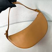Prada Demi-lune Large Leather Shoulder Bag Natural 42x19.5x8.5cm - 3