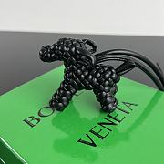 Bottega Veneta Metallic Dog Charm Black - 2
