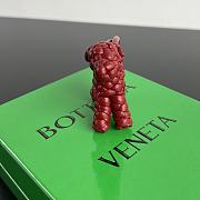 Bottega Veneta Metallic Dog Charm Red - 4