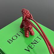 Bottega Veneta Metallic Dog Charm Red - 2