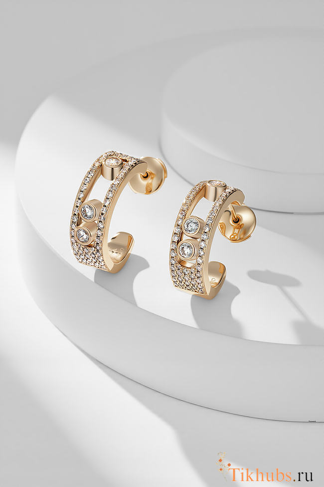 Messika Move Joaillerie Pavé Hoop Earrings  - 1