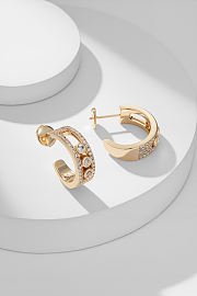 Messika Move Joaillerie Pavé Hoop Earrings  - 3