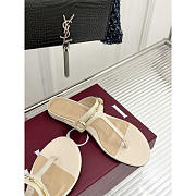 Gucci Women's Thong Sandal With Horsebit White - 3