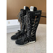 Dior Get Knee-High Sneaker Black Suede Calfskin  - 1