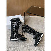 Dior Get Knee-High Sneaker Black Suede Calfskin  - 5