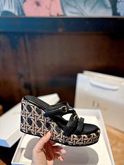 Dior L'Amazone Wedge Slide Black Calfskin  - 4
