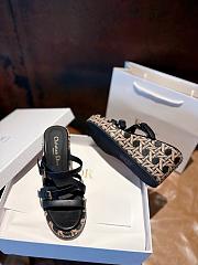 Dior L'Amazone Wedge Slide Black Calfskin  - 3