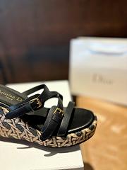 Dior L'Amazone Wedge Slide Black Calfskin  - 2