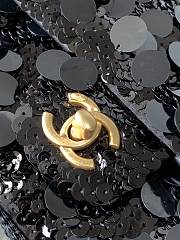 Chanel Flap Bag Bling Bling Black Gold 20x12X9cm - 3