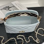 Chanel 25s Coco Crush Bag Light Blue Caviar 18.5x14.5x7cm - 4