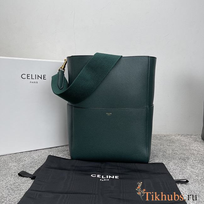 Celine Sangle Seau Green Bag 33x23x17cm - 1