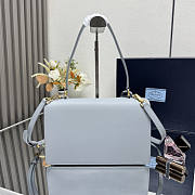 Prada Soft Sound Medium Shoulder Bag Blue 28x16x10cm - 4