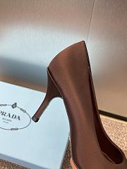 Prada Satin Brown Pump Heel 7.5cm - 4