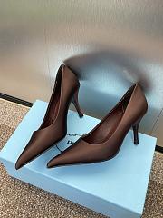 Prada Satin Brown Pump Heel 7.5cm - 3