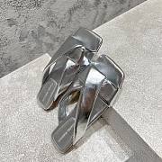 Bottega Veneta Silver Slides - 3