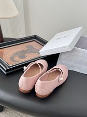 Dior Leather Pearl Ballerina Flats Pink - 4