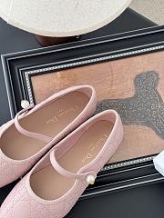 Dior Leather Pearl Ballerina Flats Pink - 2