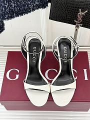 Gucci Women's Slingback Sandal White Heel 10cm - 4