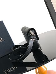 Dior Mini Saddle Bag Black Icons Calfskin 19.5x15x5.5cm - 4