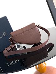 Dior Mini Saddle Bag Brown Icons Calfskin 19.5x15x5.5cm - 3