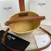 Celine Small Louise Bucket Raffia Calfskin 16x19x12cm - 4