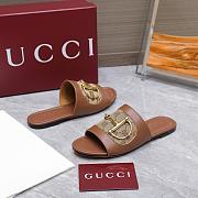 Gucci Slide Sandal with Horsebit Brown - 4