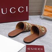 Gucci Slide Sandal with Horsebit Brown - 3