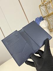 Louis Vuitton LV Passport Cover Navy Blue 10x14x2.5cm - 4