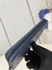 Louis Vuitton LV Zippy Wallet Blue 21x10x2.5cm - 4